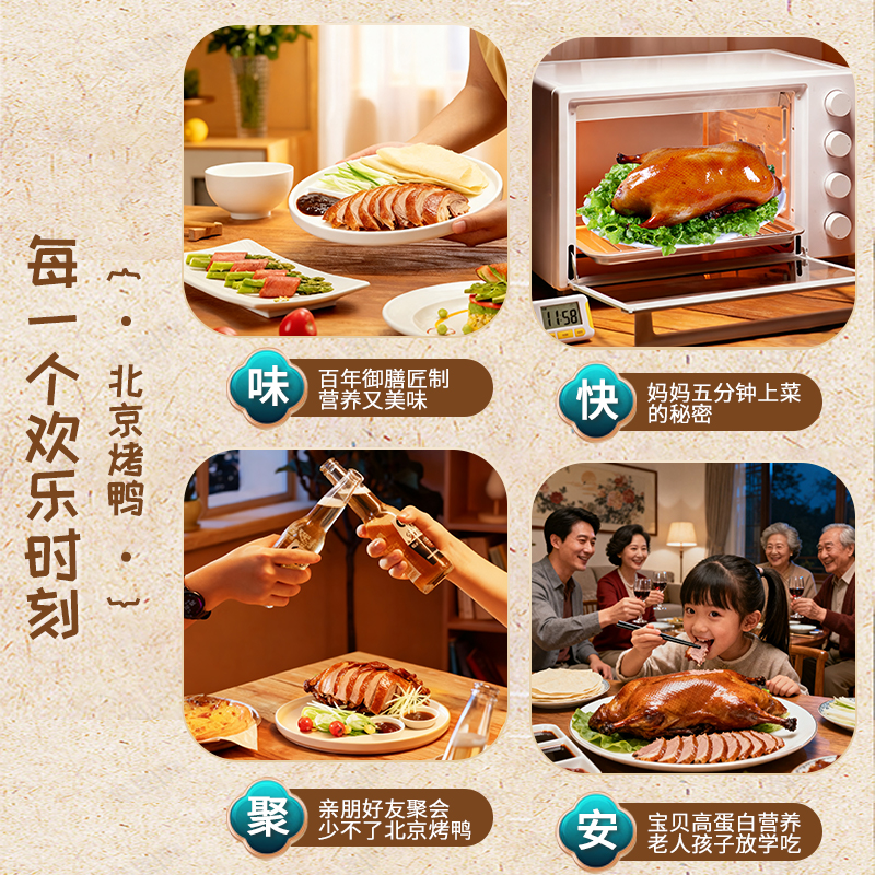 【北京烤鸭+酱】送礼高档年货礼品 商务馈赠 员工福利 真空包装