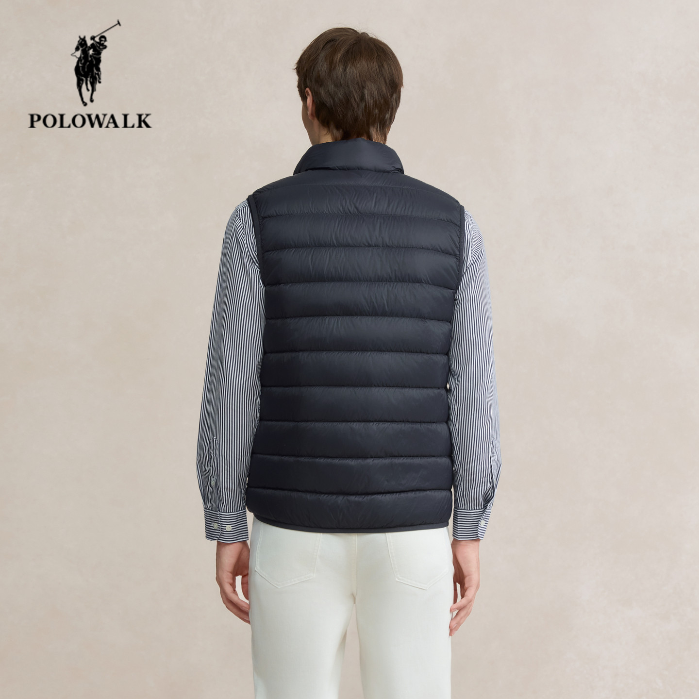 POLOWALK男士立领羽绒马甲2025冬季新款保罗男装百搭纯色保暖背心,淘宝优惠券,粉丝福利购,淘宝优惠卷