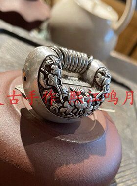 作熙江鸣月手佛佛吊坠本项坠命本朱砂朱砂吊坠子腰复古银饰吊坠命