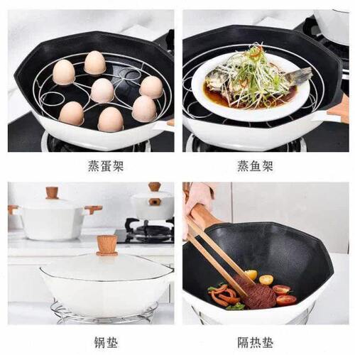 不锈钢锅架蒸架锅垫放锅置物架子圆形隔水蒸格隔热防烫厨房收纳 - 图0