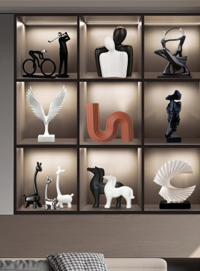 轻奢高档别墅大平k层酒柜电视柜摆件客厅高端大气玻璃柜餐边柜装