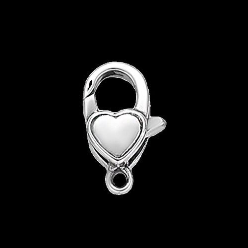 S925纯银弹簧扣爱心形日字做旧项链手链diy泰银配件搭扣龙虾扣头 - 图3