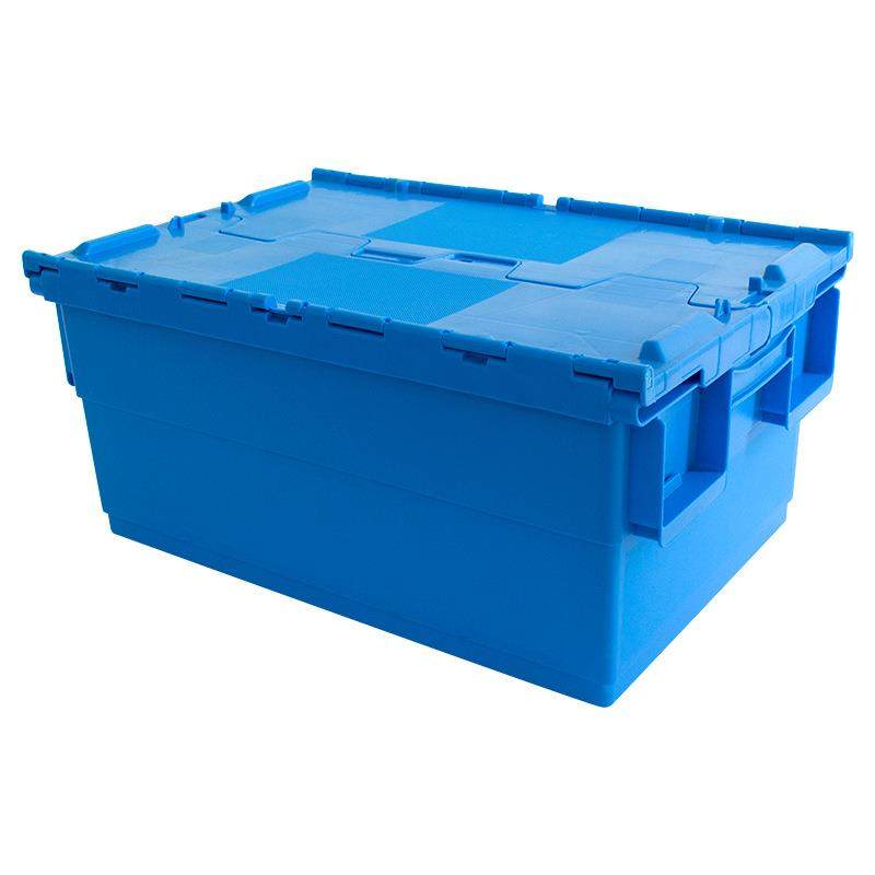 物流周转斜插箱超市果蔬运输收纳塑料箱带盖加厚套叠箱PE多功能箱,淘宝优惠券,粉丝福利购,淘宝优惠卷