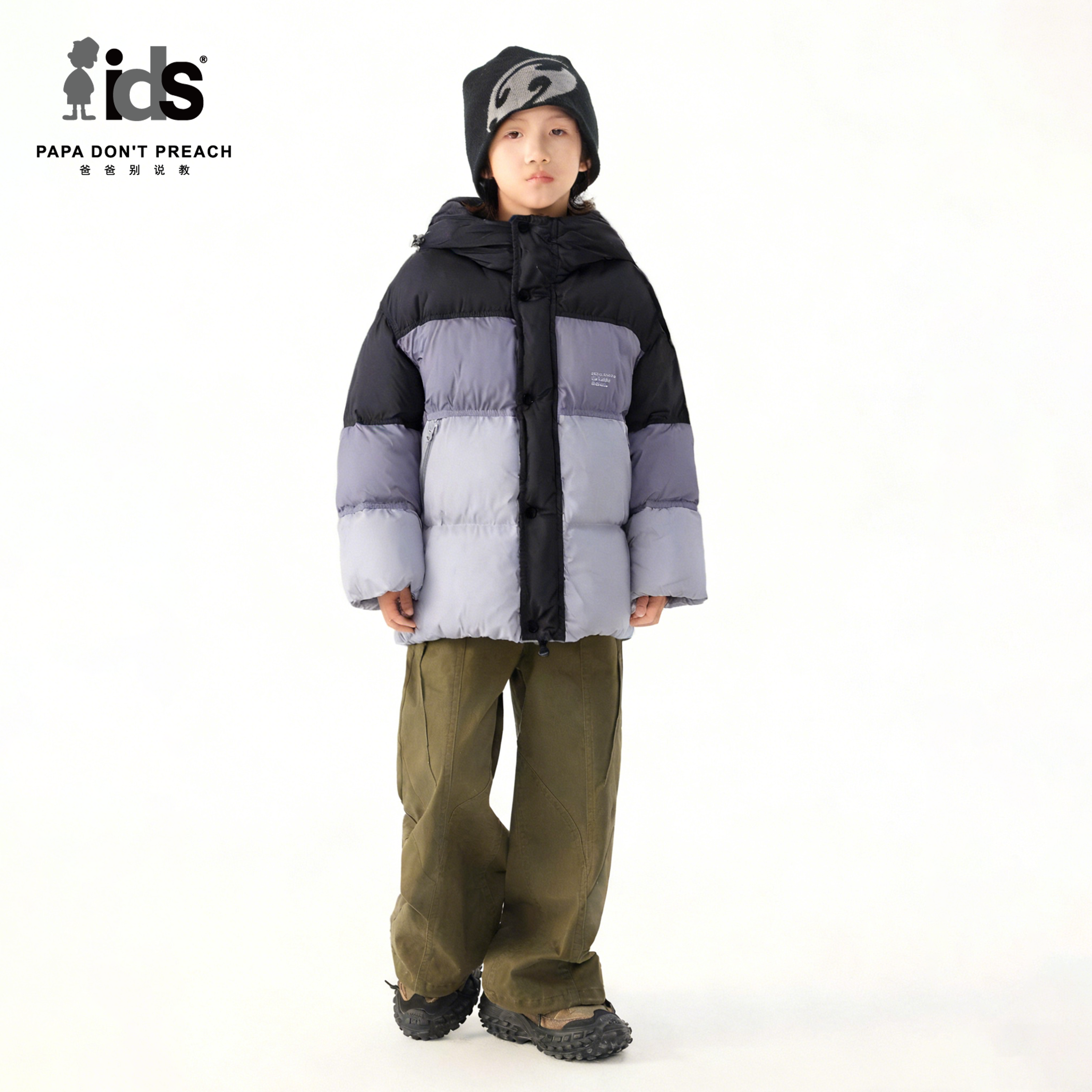 IDS童装长款羽绒服小朋友冬季90充绒保暖拼色连帽羽绒外套,淘宝优惠券,粉丝福利购,淘宝优惠卷