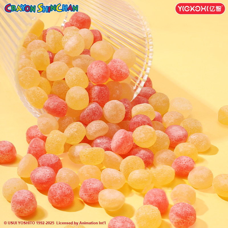 亿智蜡笔小新联名儿童益生菌果汁软糖休闲零食食玩网红糖果解馋,淘宝优惠券,粉丝福利购,淘宝优惠卷