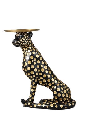 大号电视柜客厅落地摆件玄关入户沙发旁拖盘收纳雕塑装饰金钱豹