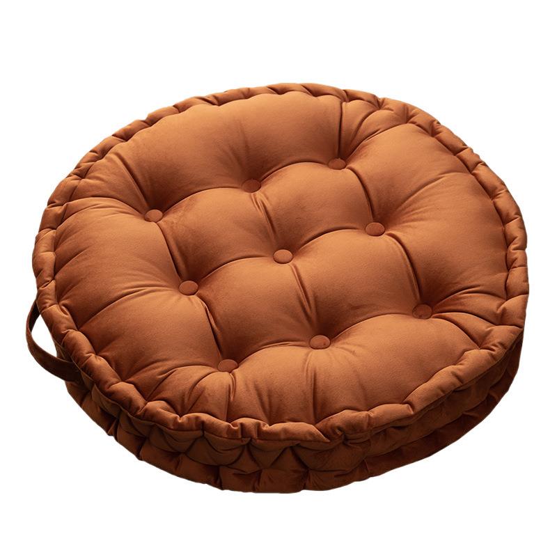 Nordic velvet thickened cushion solid color home sofa art cushion bay window tatami handmade meditation
