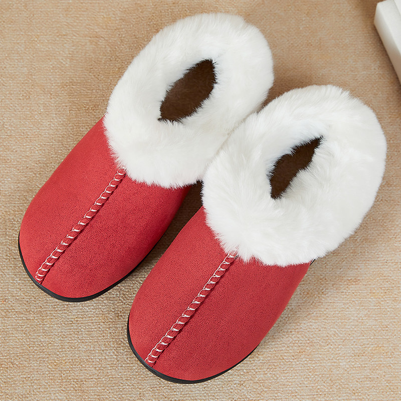 锦世源棉鞋冬季新款加绒加厚时尚保暖舒适一脚蹬棉拖防滑耐磨女鞋