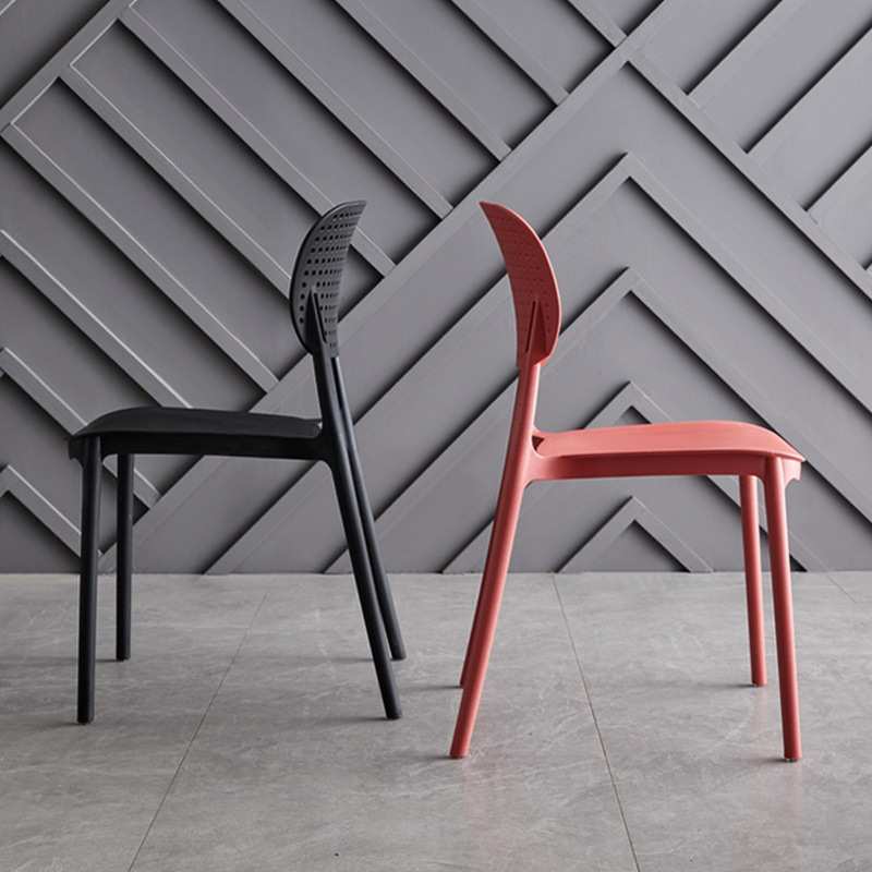 塑料椅子靠背餐桌椅加厚简约现代胶凳子书桌学习家用北欧餐椅餐厅 - 图1