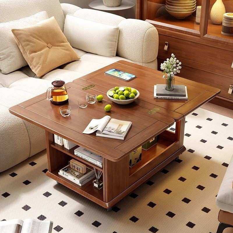 实木移动可折叠茶几家用沙发小推车客厅小户型多功能古风边柜茶桌,淘宝优惠券,粉丝福利购,淘宝优惠卷