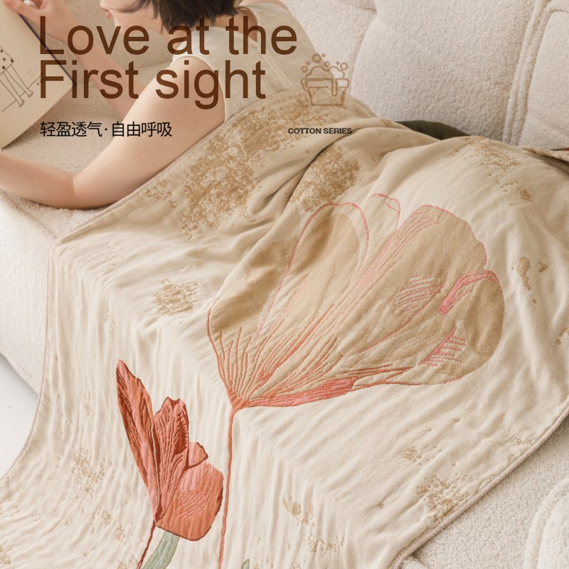 全棉纱布浴巾成h人家用夏季100纯棉吸水速干洗澡裹巾女士大号毛巾 - 图3