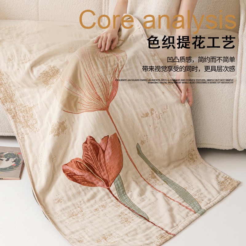 全棉纱布浴巾成h人家用夏季100纯棉吸水速干洗澡裹巾女士大号毛巾 - 图1