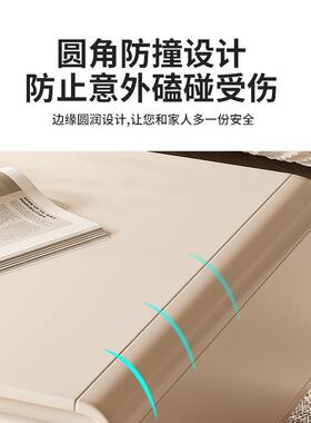 圆角法式奶油风白电视柜简约现代茶几组合客厅家用小户型落地极简