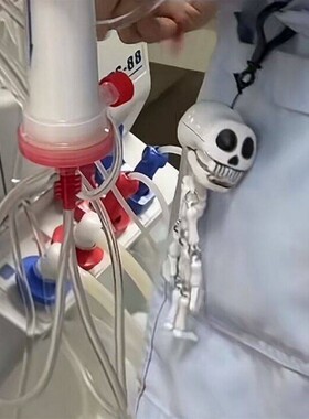 搞怪拉线骷髅头钥匙扣挂件解压