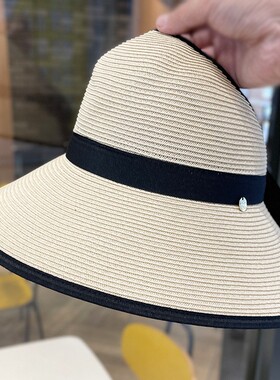 夏季草编大檐空顶防晒渔夫帽
