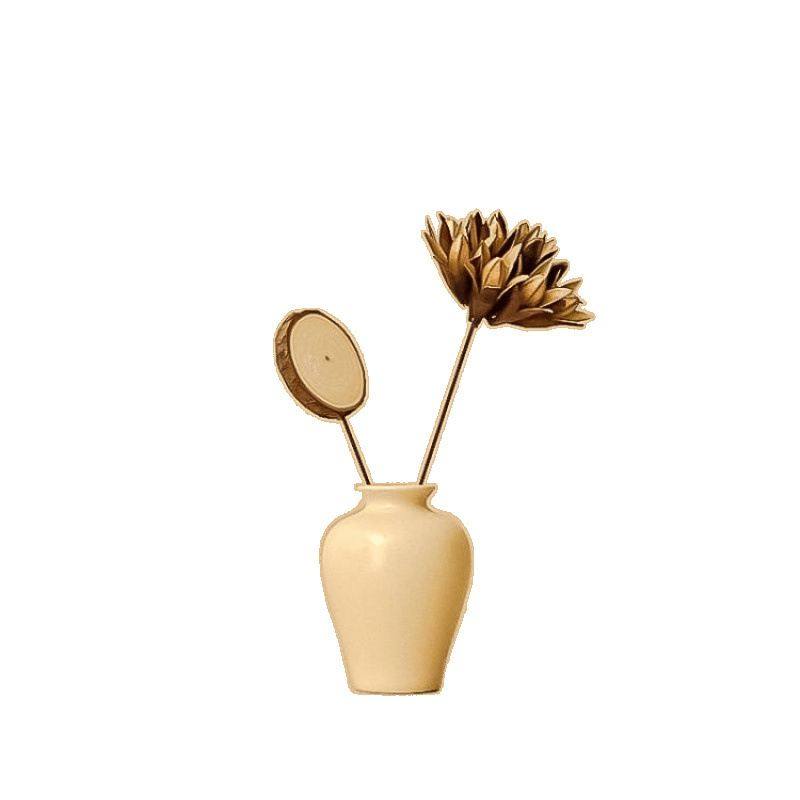 ins北欧创意轻奢颜值陶瓷小花瓶简约客厅插花干花装饰品桌面摆件,淘宝优惠券,粉丝福利购,淘宝优惠卷