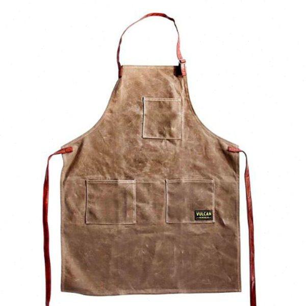 欧美重磅油蜡围裙挂脖系带防水围腰加厚帆布服围裙轻奢复古,淘宝优惠券,粉丝福利购,淘宝优惠卷