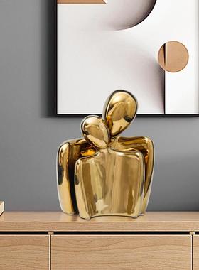 现代抽象艺术意式极简摆件酒柜客厅玄关卧K室电视柜轻奢家居装饰