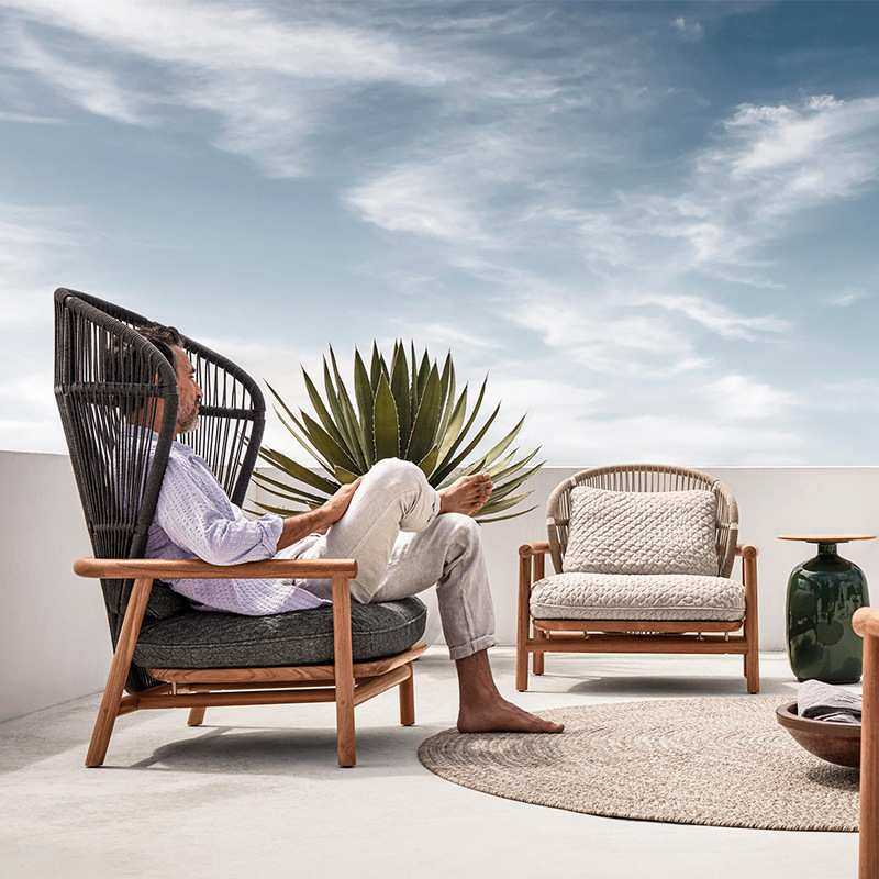 实木户外沙发庭院藤编柚木阳台别墅防水防晒设计北欧休闲藤椅组合,淘宝优惠券,粉丝福利购,淘宝优惠卷