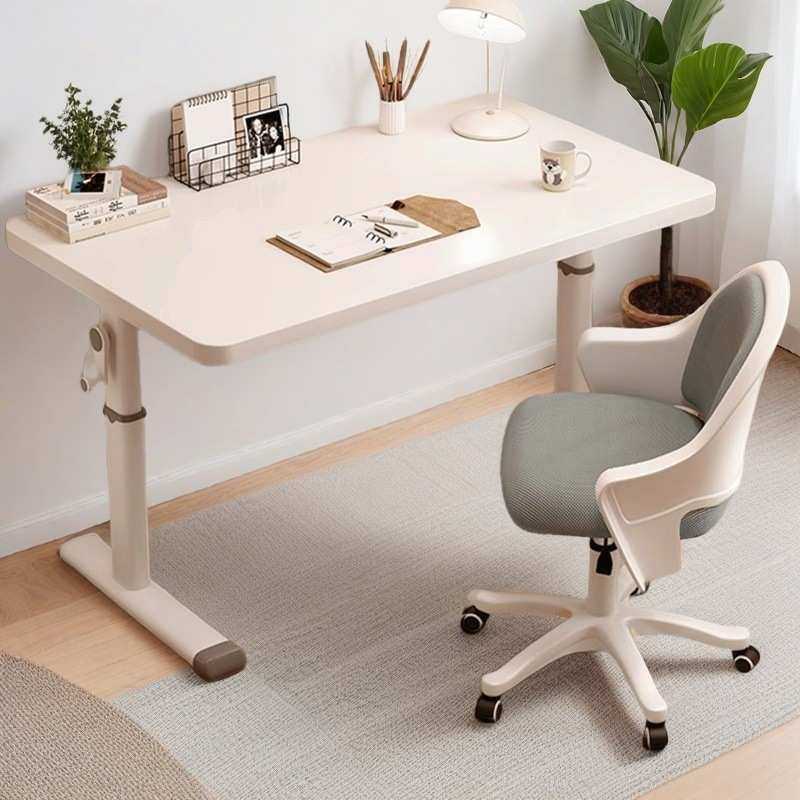 桌子小书桌学生可升降手摇升降桌大白桌手摇升降桌简约书写桌宿舍,淘宝优惠券,粉丝福利购,淘宝优惠卷