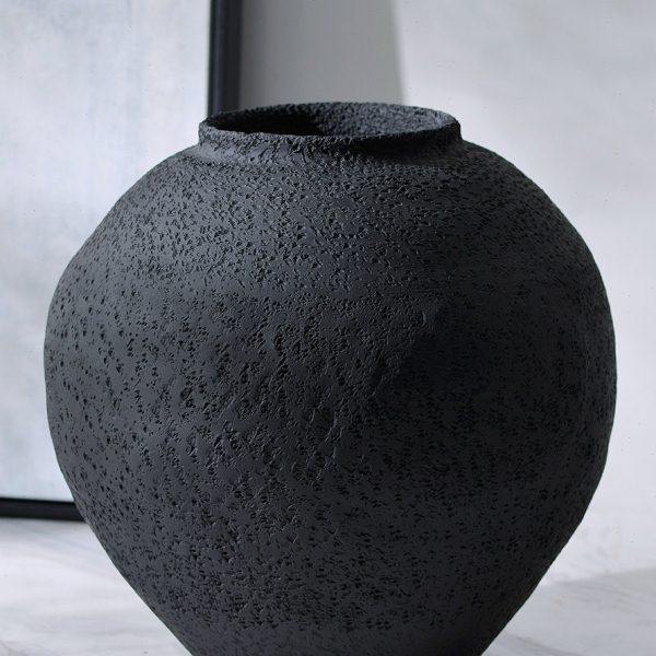 中式复古禅意黑色粗陶陶罐花瓶客厅插花陶瓷摆件酒店样板间装饰品,淘宝优惠券,粉丝福利购,淘宝优惠卷