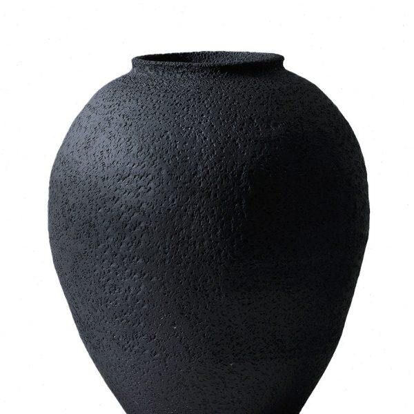 中式复古禅意黑色粗陶陶罐花瓶客厅插花陶瓷摆件酒店样板间装饰品,淘宝优惠券,粉丝福利购,淘宝优惠卷