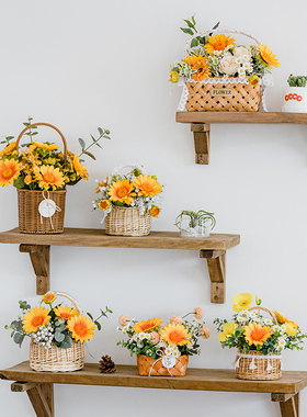 客厅摆件a花家居饰品户外露营野餐花篮装饰电视柜酒柜书架开业礼