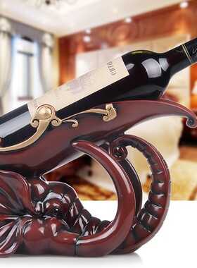 欧式红酒架摆件创意酒柜树脂装饰品酒架置L物架客厅家用现代展示