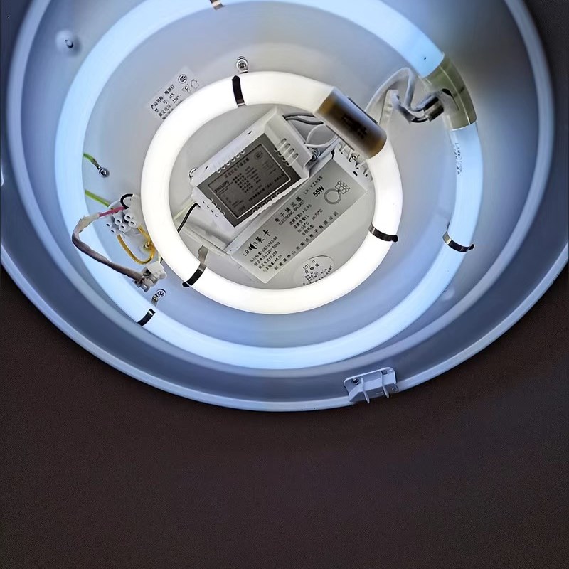 T5T6环形灯g管圆型吸顶灯家用四针三基色镇流器22W32W40W55W荧光 - 图1