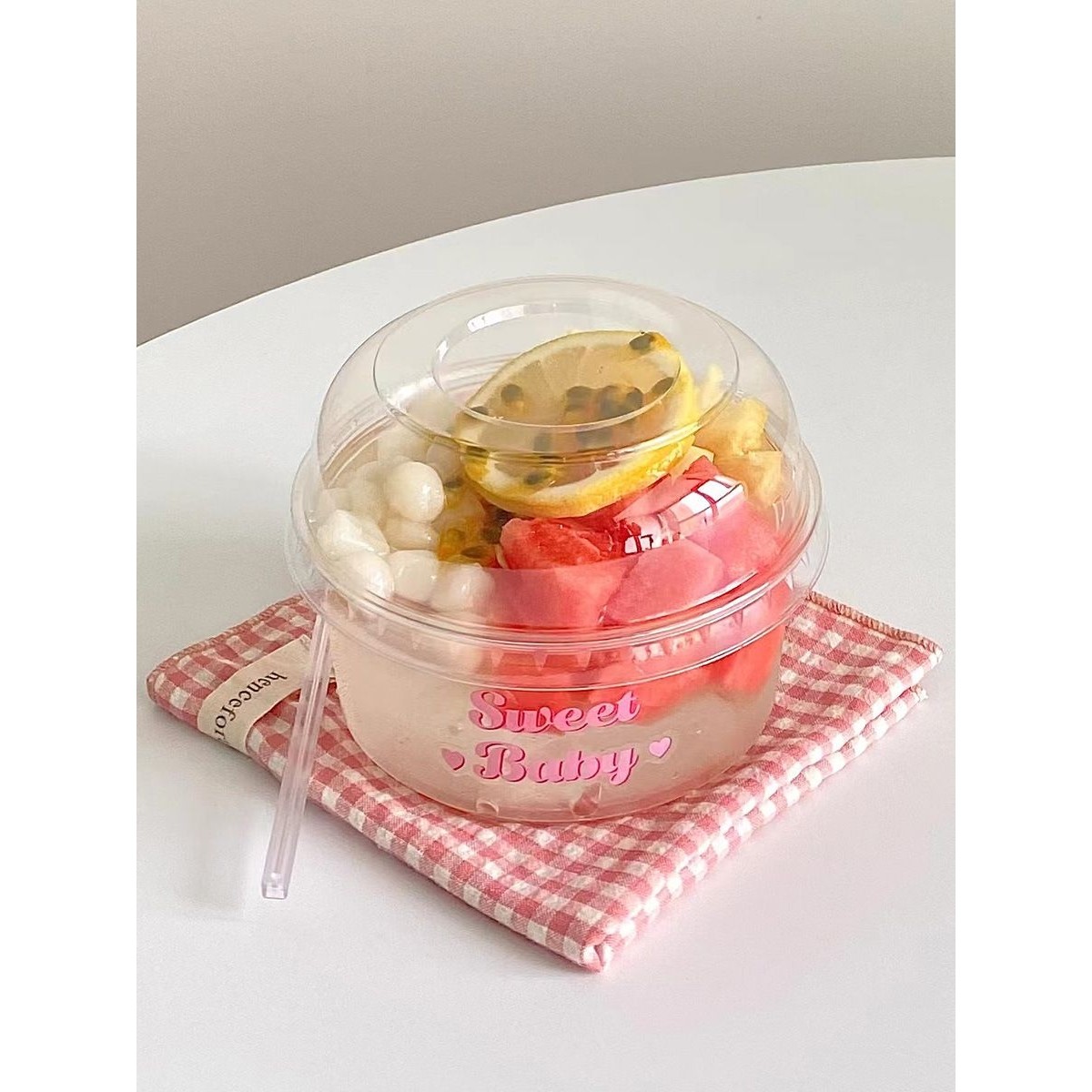 冰粉打包盒加厚一次性带盖网红水果捞冰汤圆碗芋泥刨冰蛋糕z^,淘宝优惠券,粉丝福利购,淘宝优惠卷