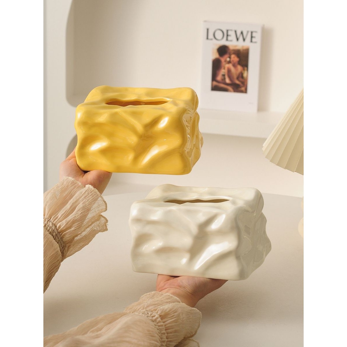 轻奢创意纸巾盒轻奢风抽纸盒感家用客厅茶几ins陶瓷餐巾纸盒其他,淘宝优惠券,粉丝福利购,淘宝优惠卷