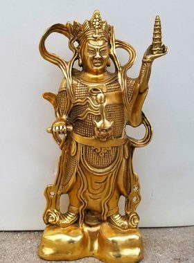 铜器铜托塔李天王李靖铜像哪吒之父李天王铜像铜器摆件定做雕塑