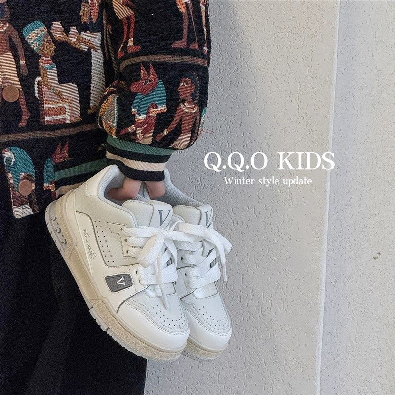 真皮儿童板鞋2025春秋季新款时尚百搭女童休闲鞋轻便软底男童鞋子,淘宝优惠券,粉丝福利购,淘宝优惠卷