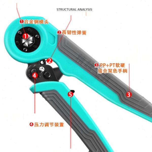 管型接线端子压线钳冷压欧式电工专用针型管形六边四边10平方管状,淘宝优惠券,粉丝福利购,淘宝优惠卷