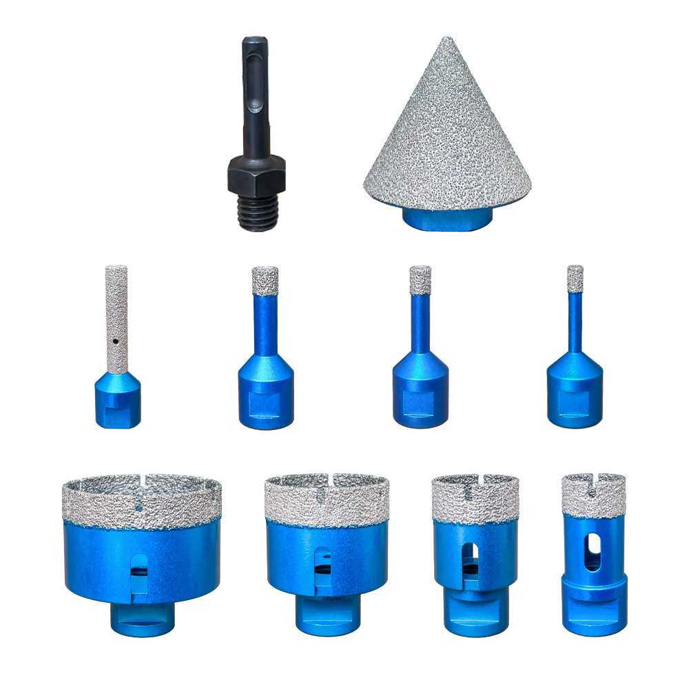 5/8-11螺纹钎焊开孔器10pc瓷砖大理石岩板陶瓷干打全瓷玻璃金刚砂,淘宝优惠券,粉丝福利购,淘宝优惠卷