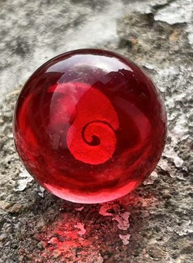 哪咤魔丸灵珠敖丙魔童周边水晶球发光小玻Q璃桌面摆件节日礼物