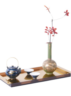 新中式茶壶陶瓷花瓶花器样板间样品屋展示中心玄L关处酒店客厅茶