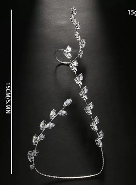 森系甜美百搭戒指手环手环新娘伴娘手链戒指一体手镯婚礼超仙