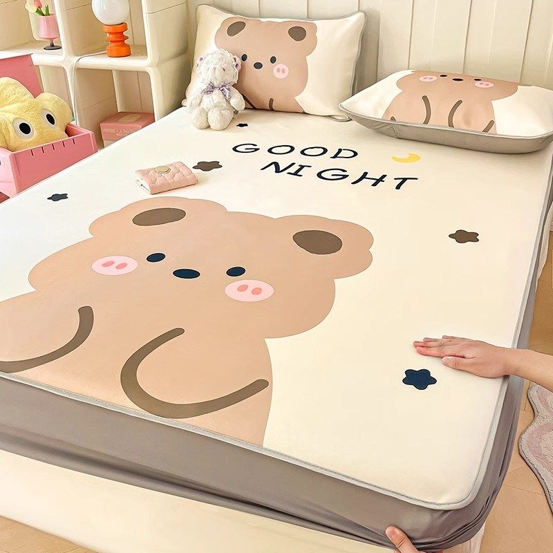 夏季冰丝凉席床笠款夏凉垫三件套2025新款凉感床单可折叠空调软席,淘宝优惠券,粉丝福利购,淘宝优惠卷