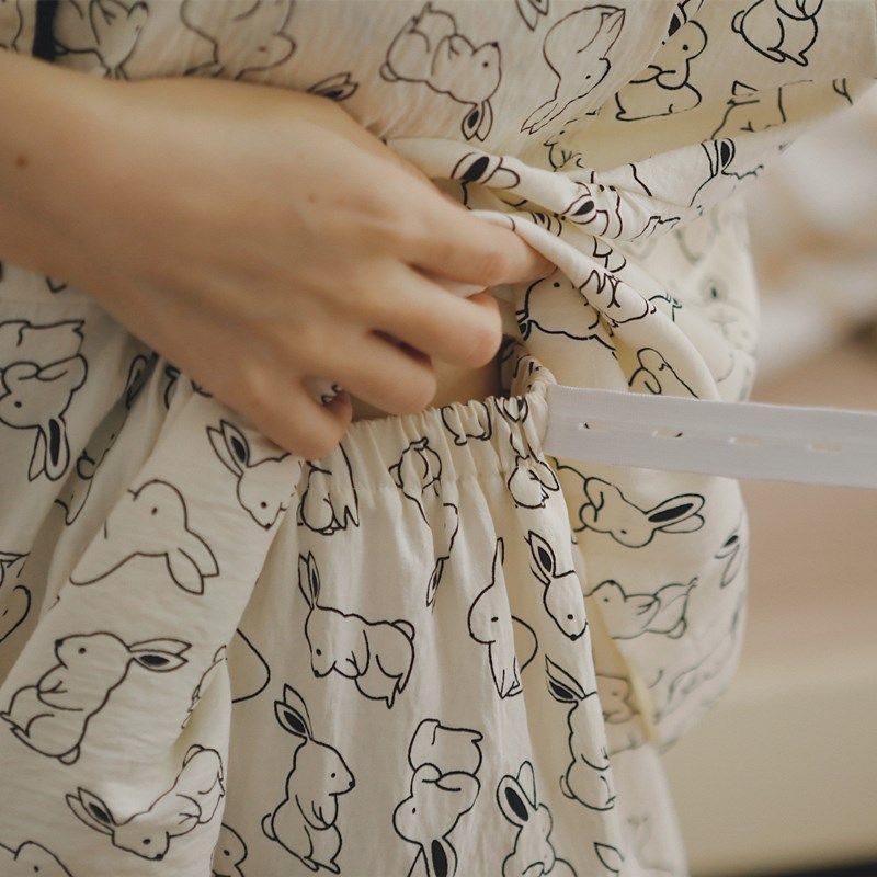 带胸垫哺乳睡衣夏季薄款喂奶月子服夏天纯棉产后孕妇家居服春夏装,淘宝优惠券,粉丝福利购,淘宝优惠卷