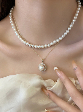 官网正品珍珠项链女轻奢2026年高级感锁骨链新年情人节礼物送女友