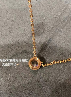 轻奢泡泡飞碟单钻项链