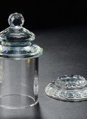 玻璃小型水晶贡玻璃罩透明底座供桌台摆件防尘家用铜像