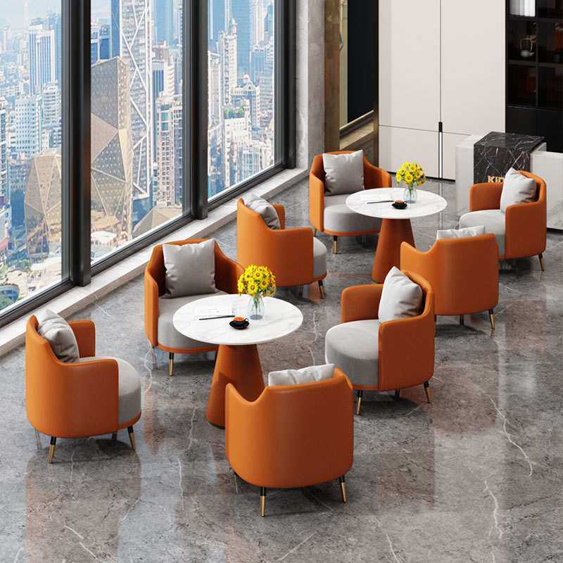 轻奢洽谈桌椅组合办公会客圆桌沙发椅设计款家具酒店休息区桌椅,淘宝优惠券,粉丝福利购,淘宝优惠卷