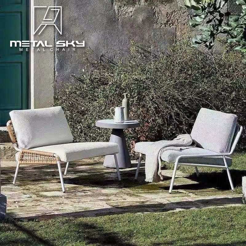 北欧户外藤编单人沙发藤椅阳台露天茶几三件套组合家具防水防晒,淘宝优惠券,粉丝福利购,淘宝优惠卷