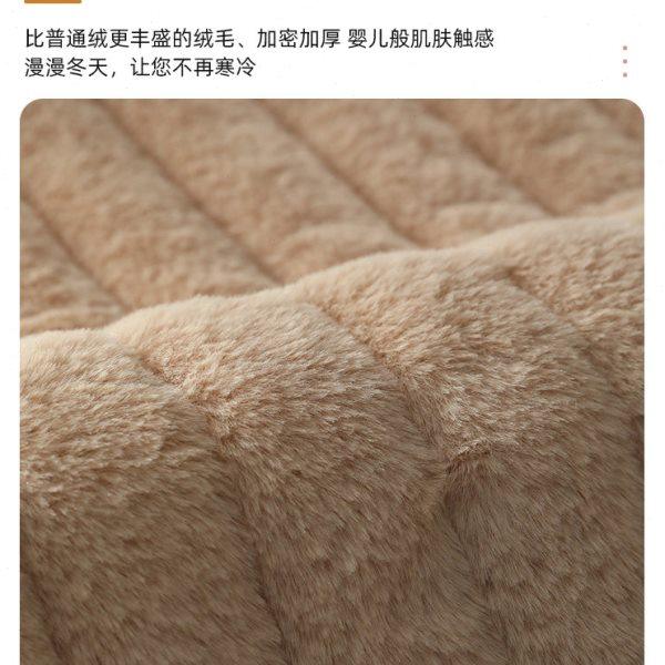 冬季沙发垫加厚北欧简约现代小兔毛绒坐垫纯色防滑沙发套罩盖巾,淘宝优惠券,粉丝福利购,淘宝优惠卷