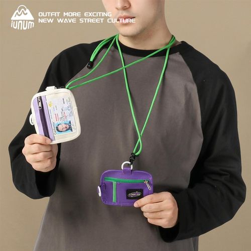 户外轻便挂脖卡h包透明公交工作证件卡套工牌学生胸牌多巴胺零钱 - 图1