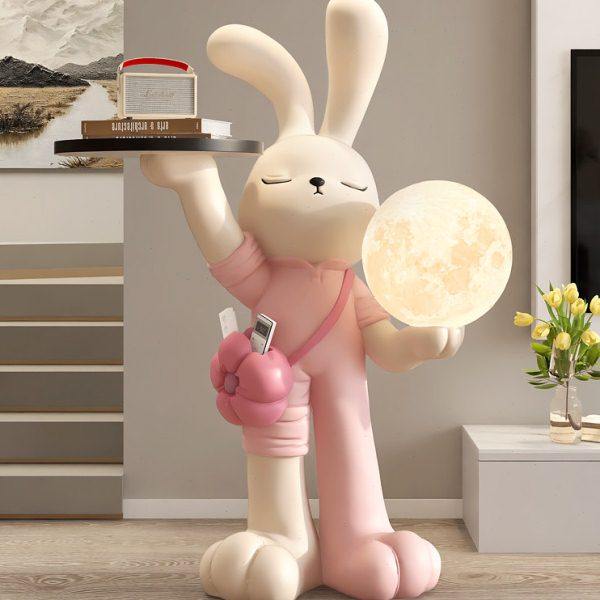 高级感兔子大型客厅落地摆件装饰品电视柜旁沙发边几灯乔迁礼物,淘宝优惠券,粉丝福利购,淘宝优惠卷