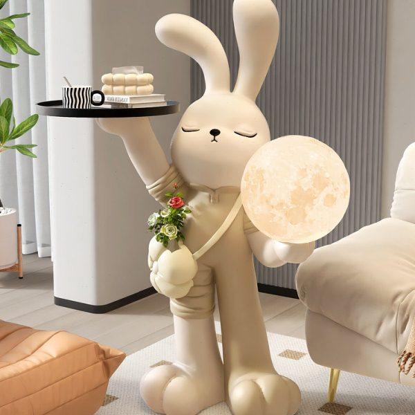 高级感兔子大型客厅落地摆件装饰品电视柜旁沙发边几灯乔迁礼物,淘宝优惠券,粉丝福利购,淘宝优惠卷
