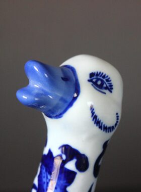 摆件景布家居小鸭子书桌拍摄道具装饰书房工艺品盆景陶瓷可爱摆件